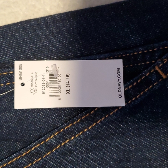 Old Navy High Waisted Snap-Front Jean Skirt Size 14/16 (XL) - Picture 3 of 6